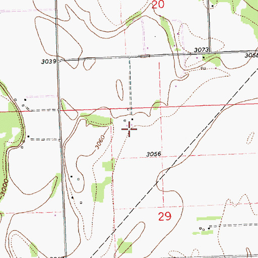Topographic Map of 30N20W29BA__01 Well, MT
