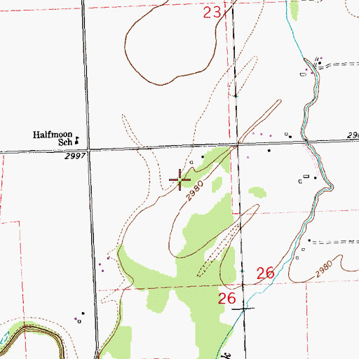 Topographic Map of 30N21W26BA__01 Well, MT