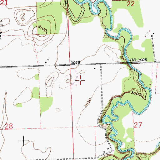 Topographic Map of 30N21W27BB__01 Well, MT