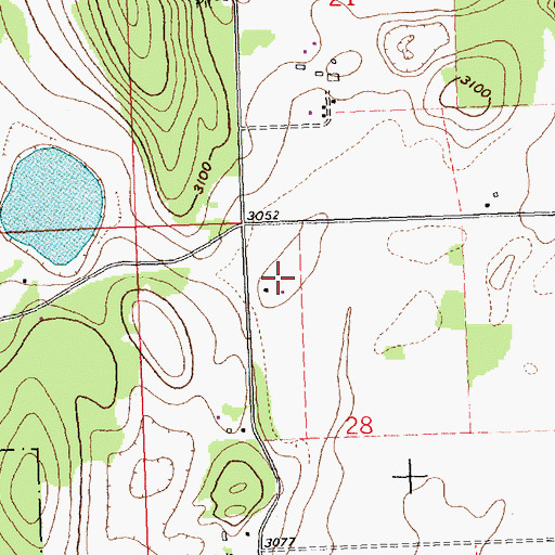 Topographic Map of 30N21W28BA__02 Well, MT
