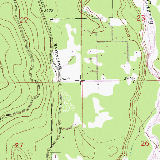Topographic Map of 30N31W23CCC___ Well, MT