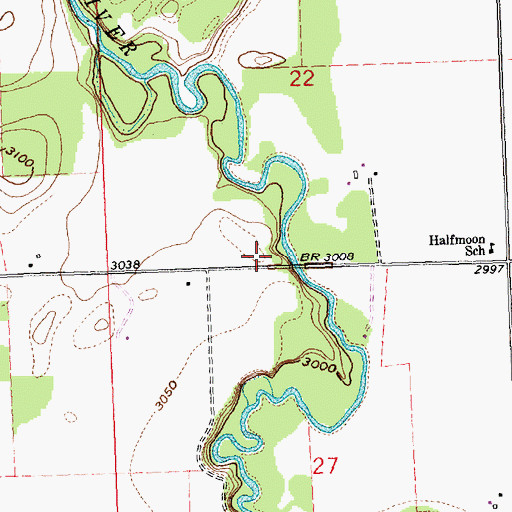 Topographic Map of 30N21W22CDDC01 Well, MT