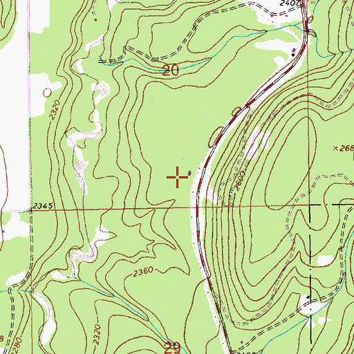 Topographic Map of 30N33W20DCCA01 Well, MT