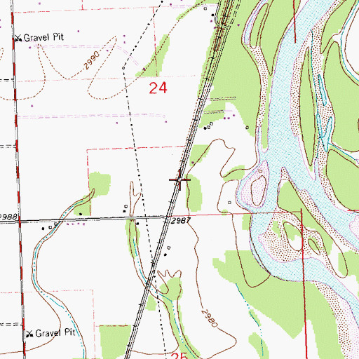 Topographic Map of 30N21W24DC__01 Well, MT