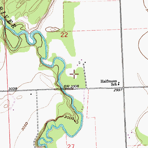 Topographic Map of 30N21W22DC__01 Well, MT