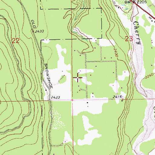 Topographic Map of 30N31W23CCB___ Well, MT