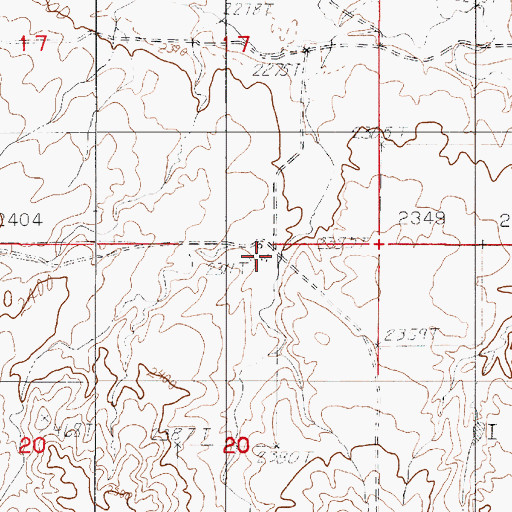 Topographic Map of 30N50E20ABAA01 Well, MT