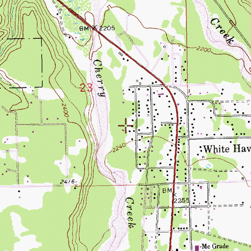 Topographic Map of 30N31W23DBD___ Well, MT