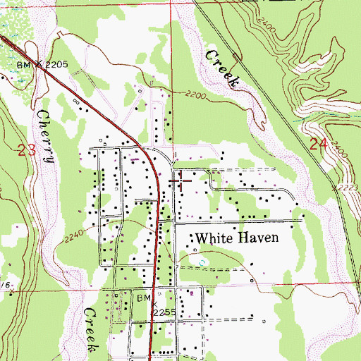 Topographic Map of 30N31W24_CBB2_ Well, MT