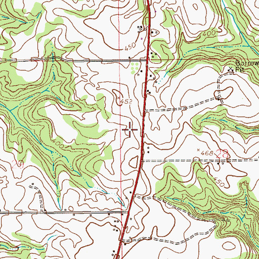 Topographic Map of Ballard Hill Cemetery, AL