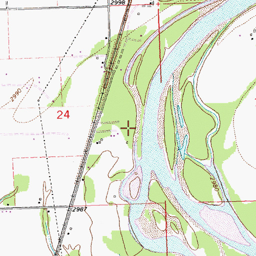 Topographic Map of 30N21W24DA__01 Well, MT