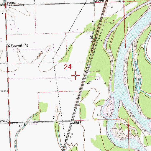 Topographic Map of 30N21W24DB__01 Well, MT