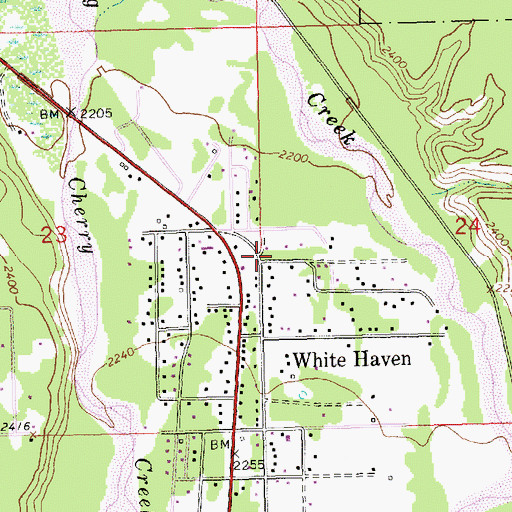 Topographic Map of 30N31W24_CBB__ Well, MT