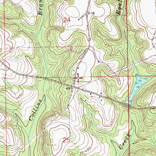 Topographic Map of Benson Cemetery, AL