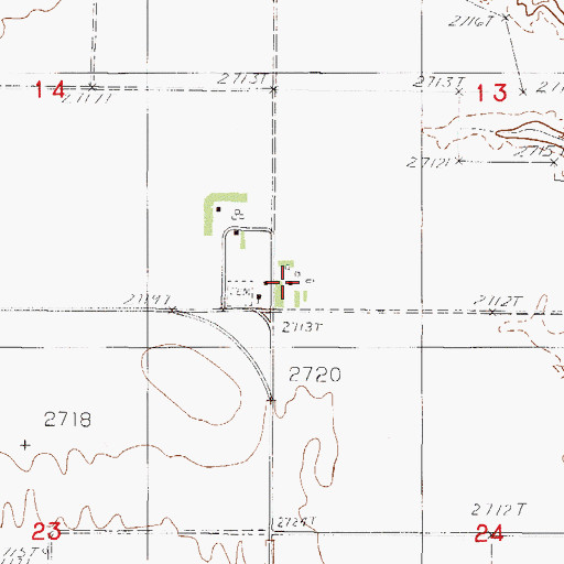Topographic Map of 30N46E13CCCC01 Well, MT
