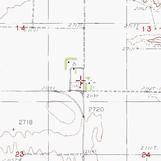 Topographic Map of 30N46E14DDDD01 Well, MT