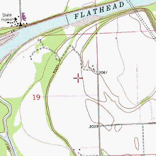 Topographic Map of 30N20W19AD__01 Well, MT
