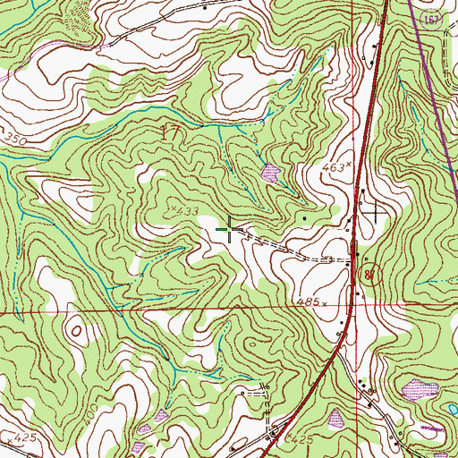 Topographic Map of Boutwell-Bundy Cemetery, AL
