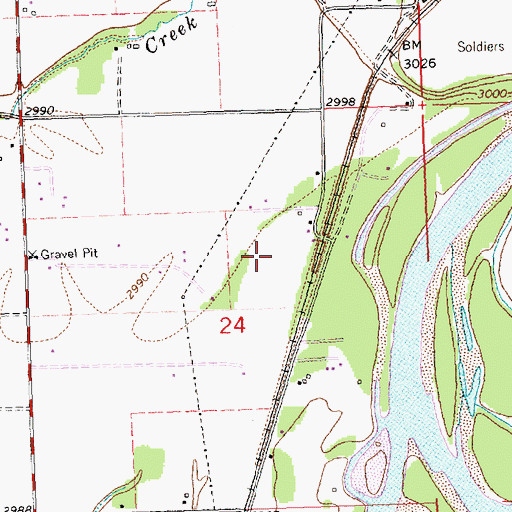 Topographic Map of 30N21W24AC__01 Well, MT
