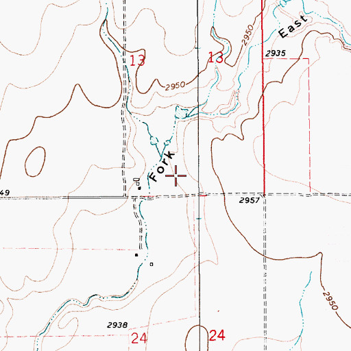 Topographic Map of 30N09E13DC__01 Well, MT