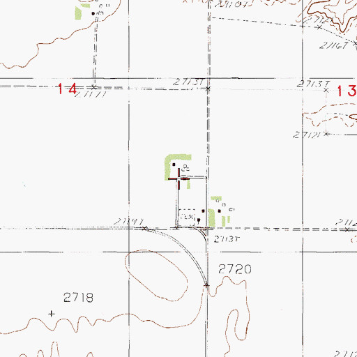 Topographic Map of 30N46E14DDAC01 Well, MT