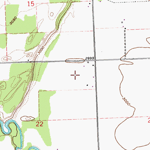 Topographic Map of 30N21W22AA__01 Well, MT