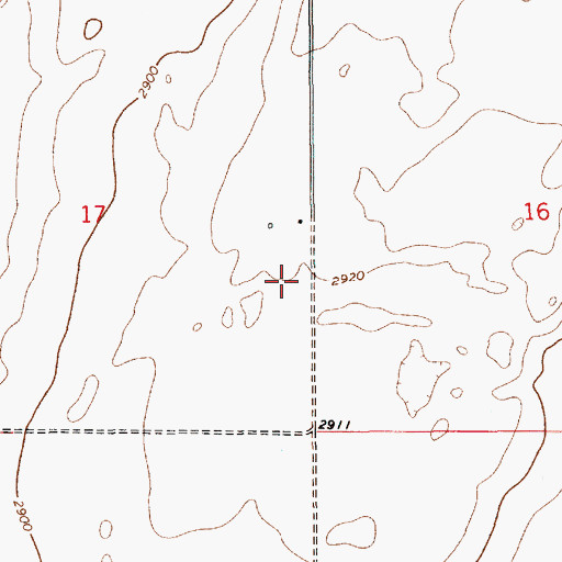 Topographic Map of 30N11E17DA__01 Well, MT