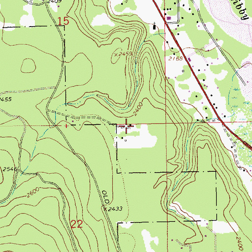 Topographic Map of 30N31W22AAB_01 Well, MT