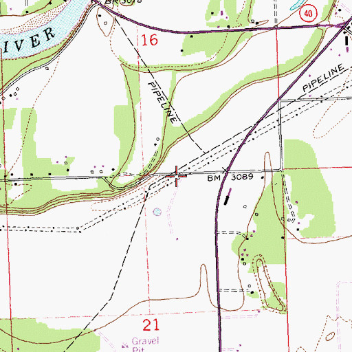 Topographic Map of 30N20W21ABAB01 Well, MT