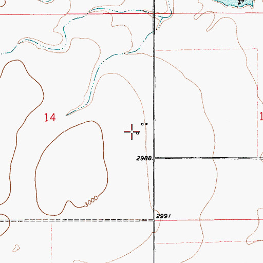 Topographic Map of 30N08E14CABD01 Well, MT