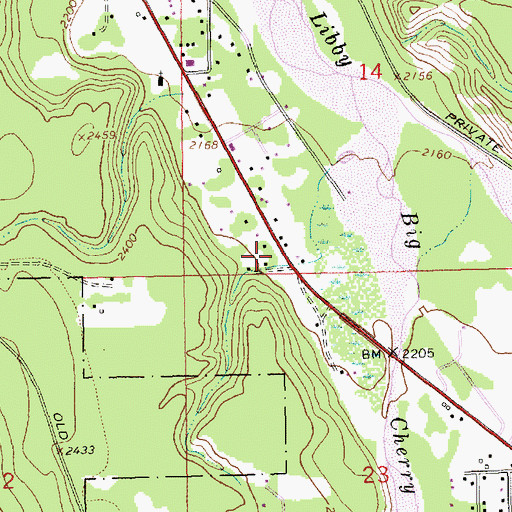 Topographic Map of 30N31W14CCD_01 Well, MT