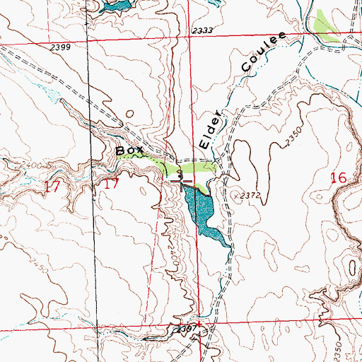 Topographic Map of 30N26E17ADDD01 Well, MT