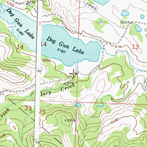 Topographic Map of 30N12W13CCBB01 Well, MT