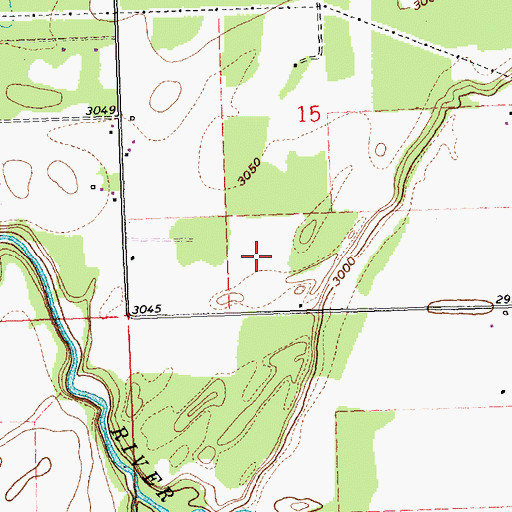 Topographic Map of 30N21W15CD__01 Well, MT