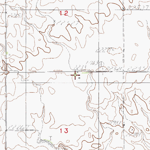 Topographic Map of 30N52E13ABAB01 Well, MT