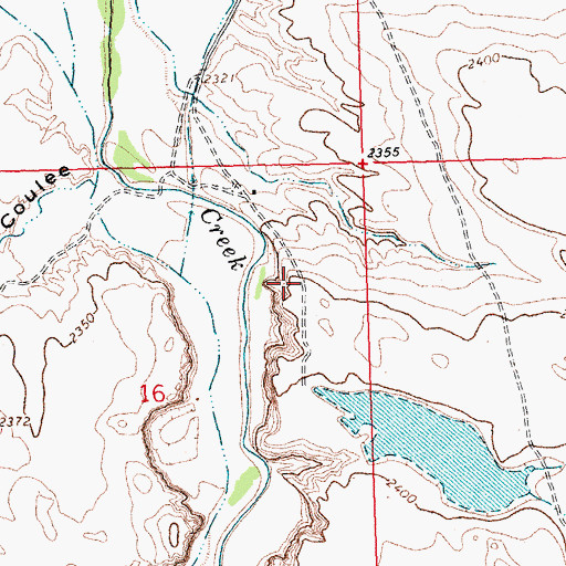 Topographic Map of 30N26E16ADBA01 Well, MT