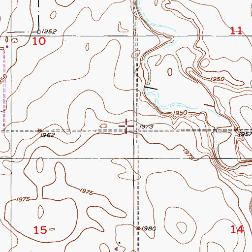 Topographic Map of 30N55E10DDDD01 Well, MT
