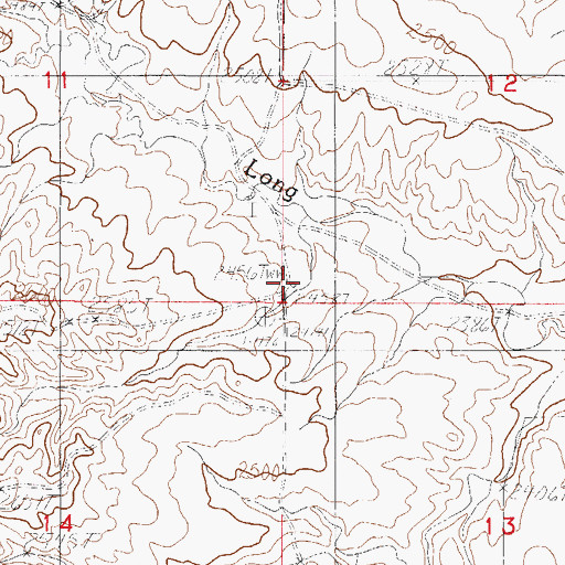 Topographic Map of 30N49E12CCCC01 Well, MT