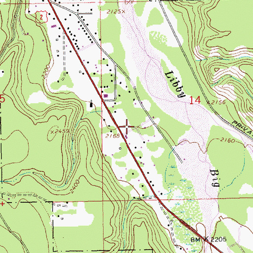 Topographic Map of 30N31W14CBD01_ Well, MT