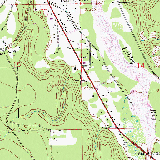 Topographic Map of 30N31W14CBB01_ Well, MT