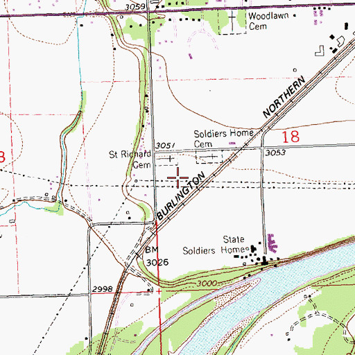Topographic Map of 30N20W18CB__01 Well, MT