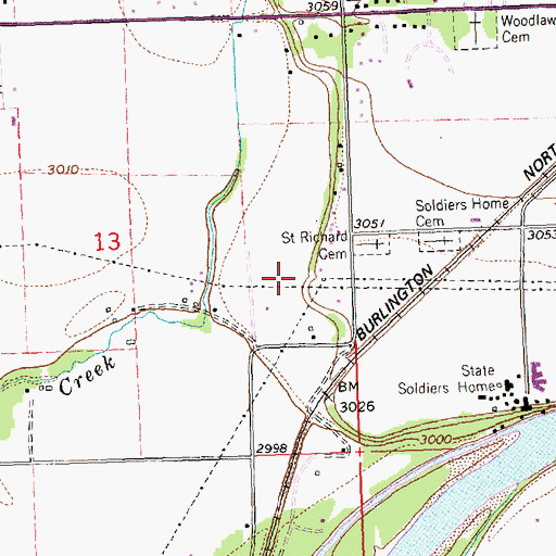 Topographic Map of 30N21W13DA__01 Well, MT
