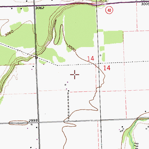 Topographic Map of 30N21W14CA__01 Well, MT