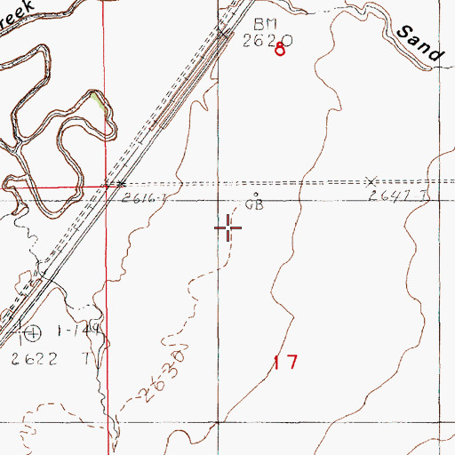 Topographic Map of 30N14E17BA__01 Well, MT