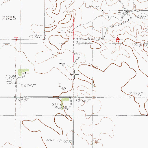 Topographic Map of 30N48E17CCCC01 Well, MT