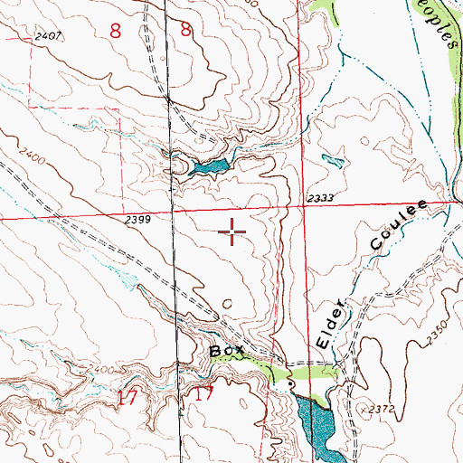 Topographic Map of 30N26E17AAB_01 Well, MT