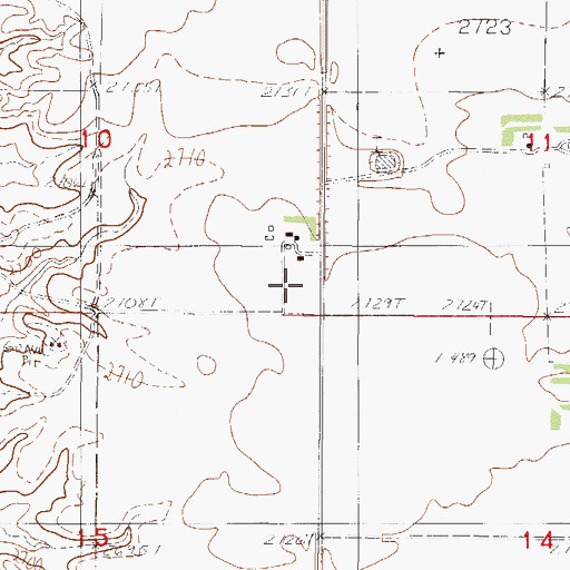 Topographic Map of 30N46E10DDDB02 Well, MT