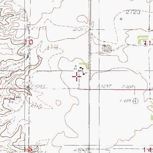 Topographic Map of 30N46E10DDDB03 Well, MT