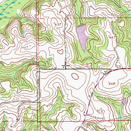 Topographic Map of Carroll Cemetery, AL