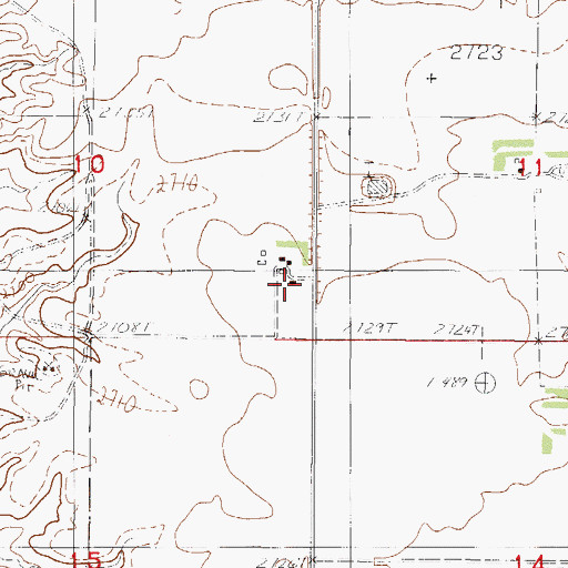 Topographic Map of 30N46E10DDDB01 Well, MT